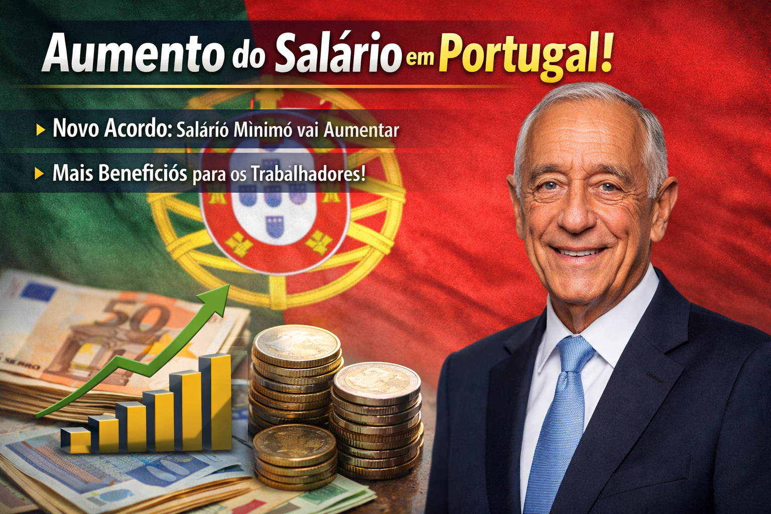 📈 Portugal aprova aumento do salário mínimo nacional para 920 euros em 2026